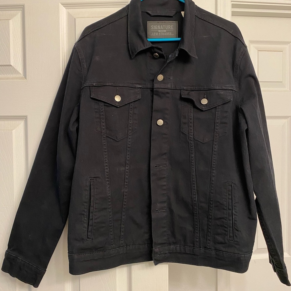 Levi Strauss Signature black denim jacket Med